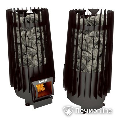Дровяная печь-каменка GrillD Cometa Vega 180 short black в Ставрополе