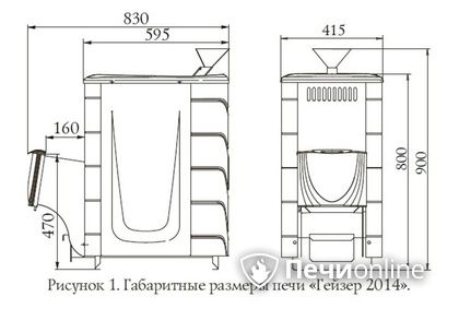 Дровяная печь-каменка TMF Гейзер 2014 Inox ДН КТК ЗК антрацит в Ставрополе