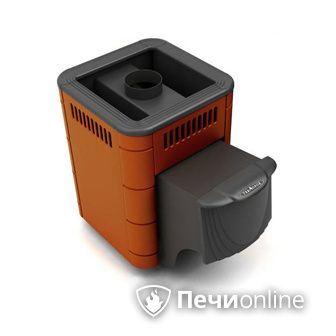 Дровяная банная печь TMF Оса Carbon терракота дверь антрацит в Ставрополе