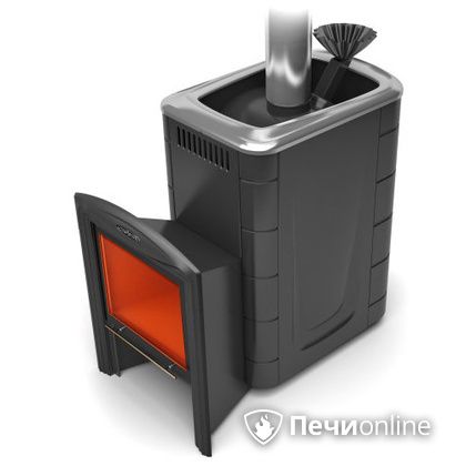 Дровяная банная печь TMF Гейзер 2014 Carbon Витра антрацит в Ставрополе