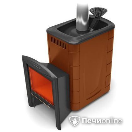 Дровяная банная печь TMF Гейзер 2014 Carbon Витра терракота в Ставрополе