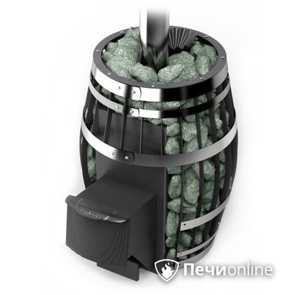 Дровяная банная печь TMF Саяны XXL 2015 Inox с закрытой каменкой и теплообменником дверь антрацит в Ставрополе